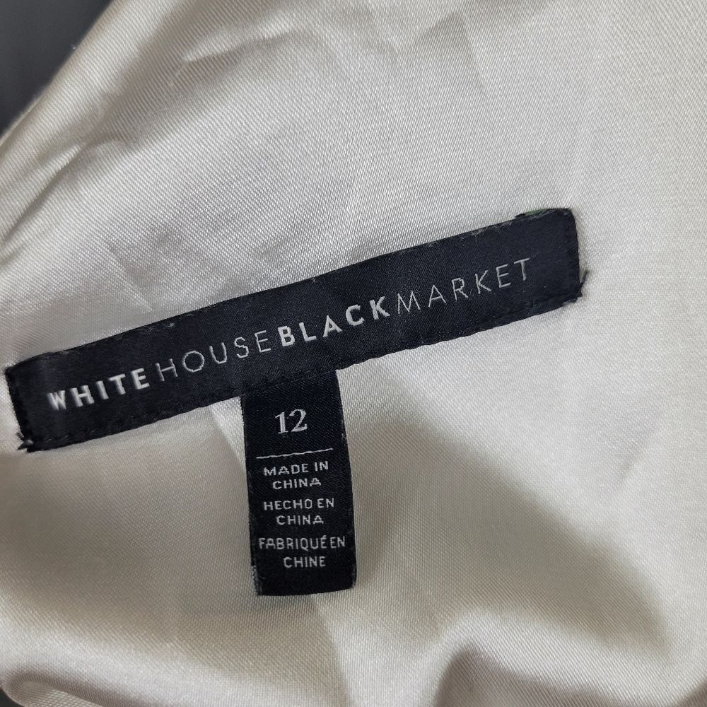 White House Black Market Lined Ivory Colored Dress Size 12 - Picture 7 of 8